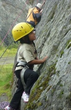 Young climber starting out